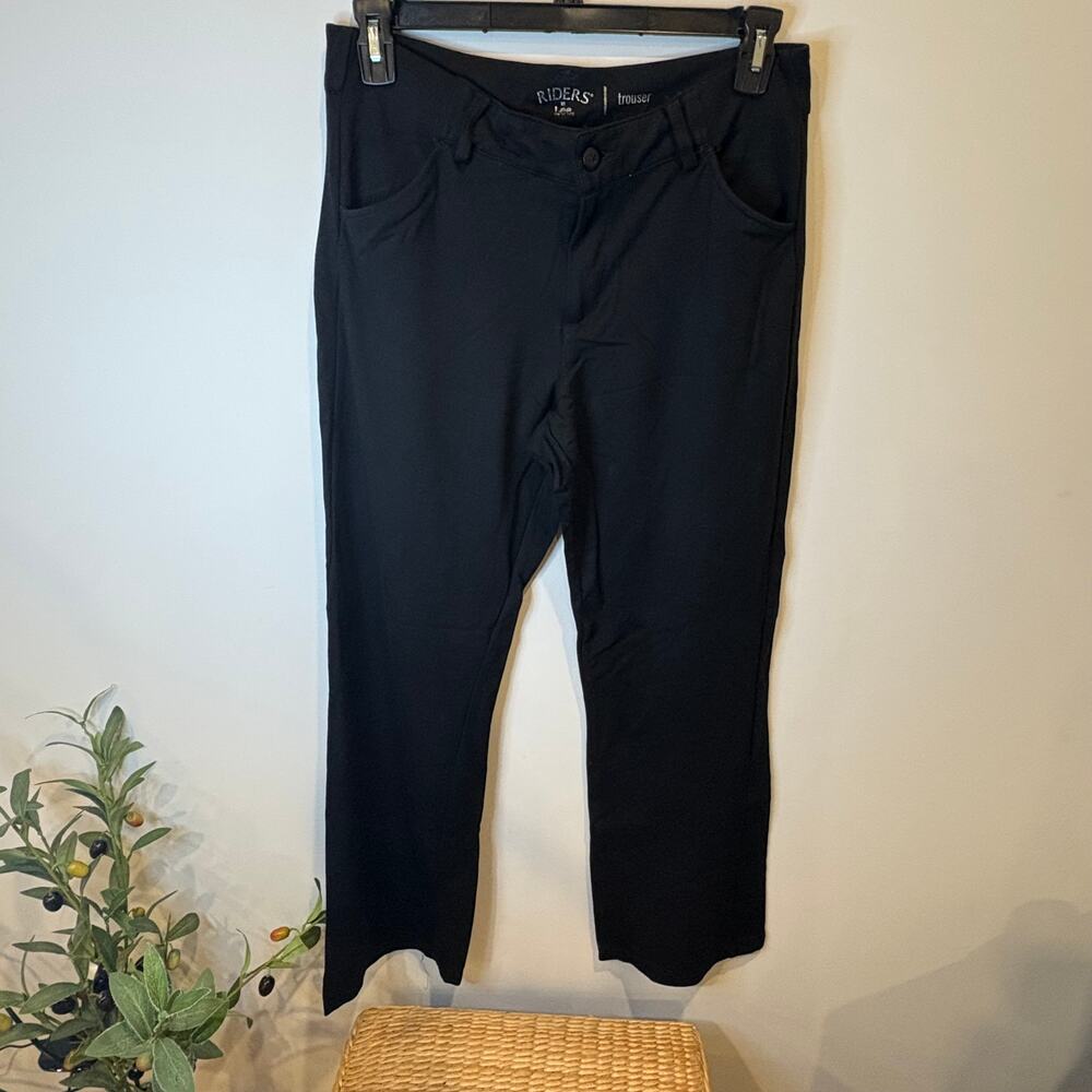 Riders by Lee Black Trouser Pants Size 12 Long